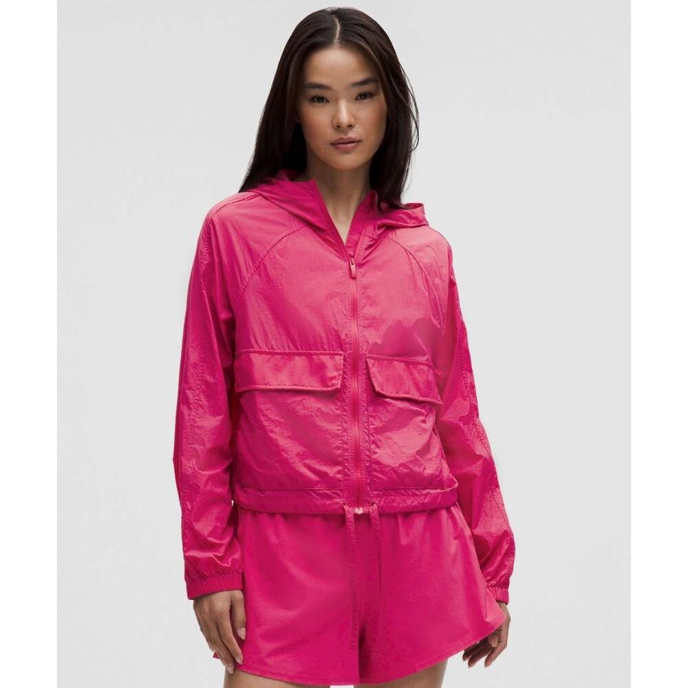 NWT Lululemon Hood Lite Jacket Raspberry Coulis Relaxed-Fit Sports Gym Size S